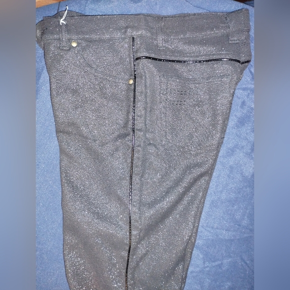 Dismero Redline metallic sparkly black jeans, size 26, midrise, straight leg - Picture 8 of 10